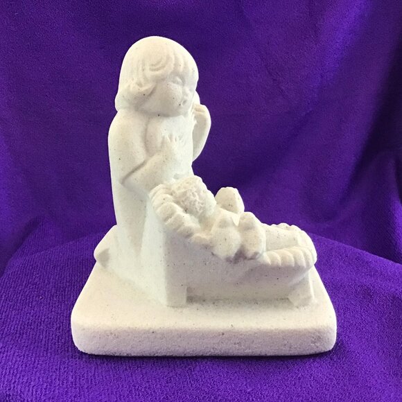 Marbell Stone Art Nativity Figurine Made in Belgium Baby Jesus Christmas - Picture 8 of 13